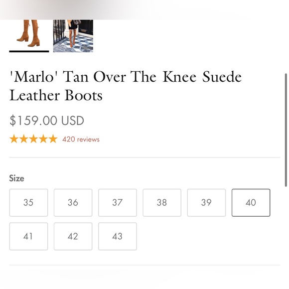 Goodnight macaroon boots brown over knee worn a couple times like new size 9 - Picture 3 of 3